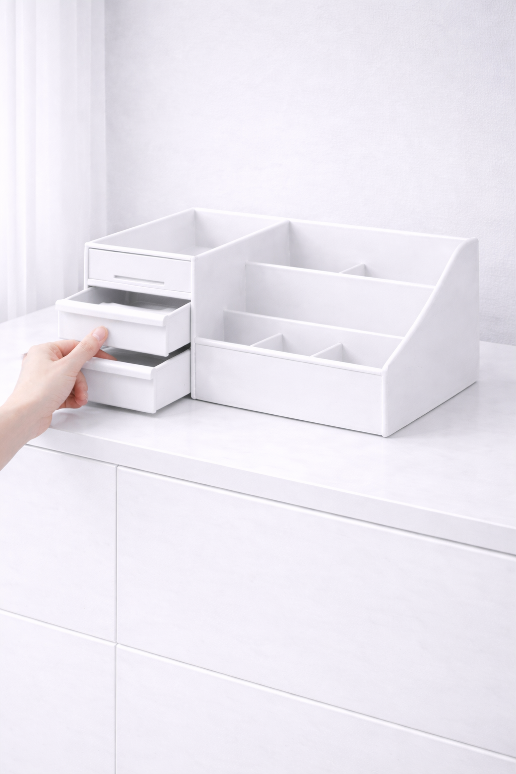 Organisateur maquillage – Rangement maquillage compact à tiroirs