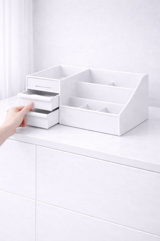 Organisateur maquillage – Rangement maquillage compact à tiroirs